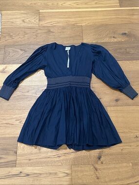 ESCVDO dress. Navy. Small. Worn once. Good condition